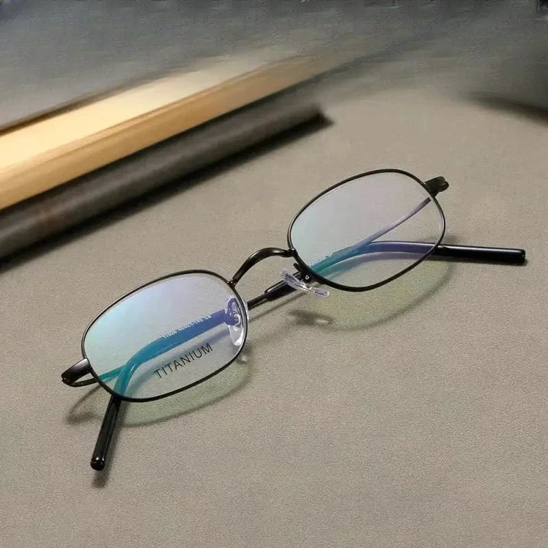 Unisex Oval Rimless Titanium Prescription Glasses 110260 — view 1 | Rx Spectacle