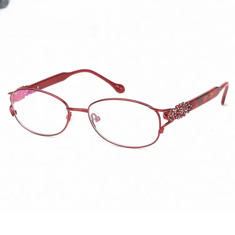 Women's Oval Full Rim Titanium Prescription Glasses 772399 — view 3 | Rx Spectacle