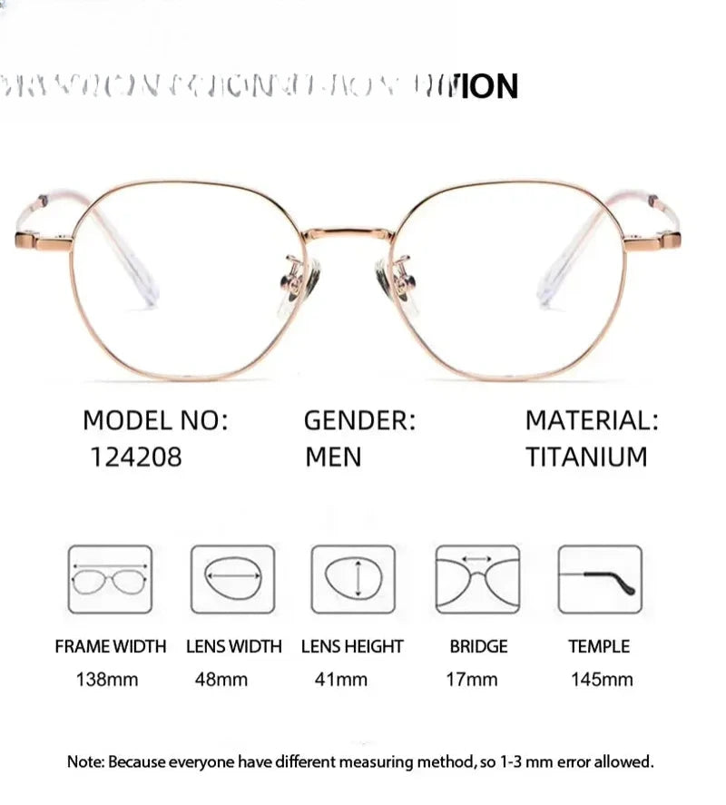 Women's Round Full Rim Stainless Steel Flat Top Prescription Glasses 124208 — view 2 | Rx Spectacle