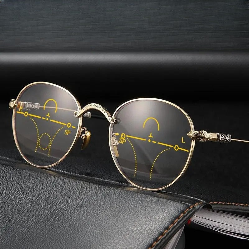 Unisex Oval Full Rim Alloy Reading Glasses 9003 — view 1 | Rx Spectacle