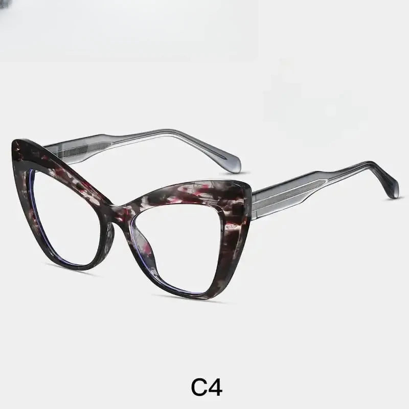 Women's Cat Eye Full Rim Titanium Prescription Glasses 87289 — view 3 | Rx Spectacle