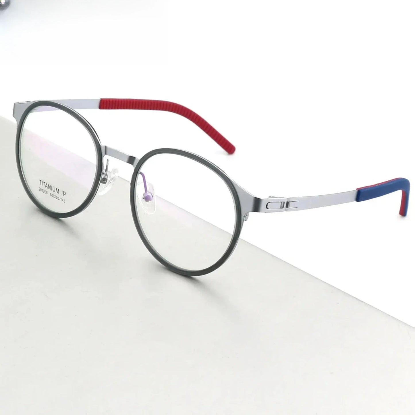 Unisex Round Full Rim Titanium Sports Glasses 202205 — view 4 | Rx Spectacle