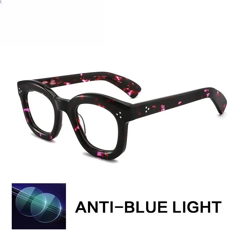 Unisex Oval Full Rim Acetate Flat Top Reading Glasses G62207 — view 5 | Rx Spectacle