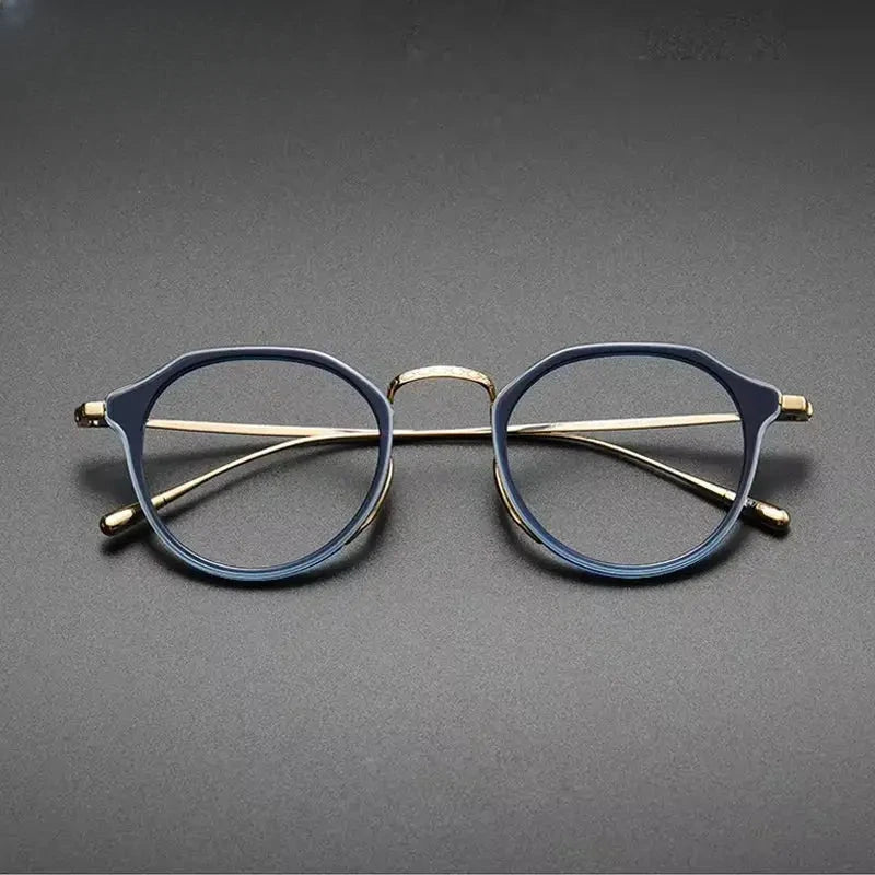 Unisex Round Full Rim Titanium Prescription Glasses 14113 — view 1 | Rx Spectacle