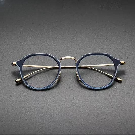 Unisex Round Full Rim Titanium Prescription Glasses 14113 — view 1 | Rx Spectacle