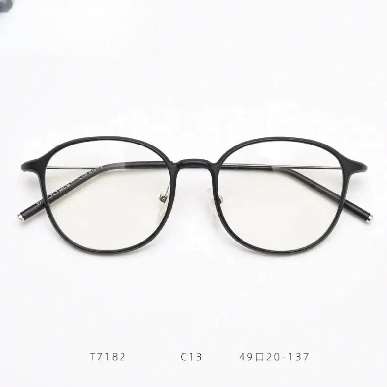 Women's Round Full Rim Titanium Prescription Glasses 718276 — view 11 | Rx Spectacle
