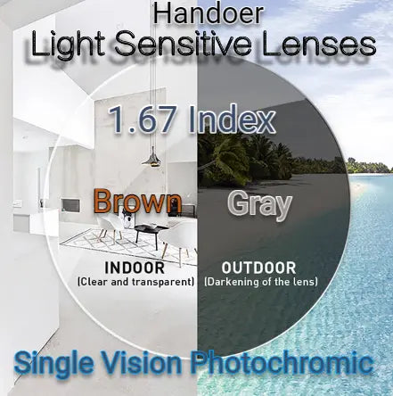 Single Vision 1.67 Index Photochromic Lenses — view 1 | Rx Spectacle