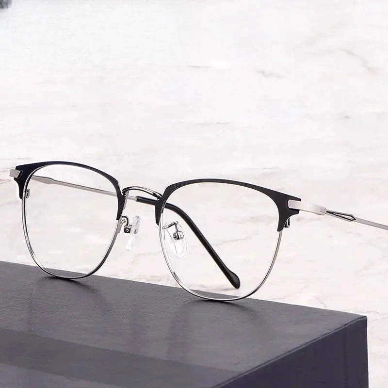 Unisex Oval Full Rim Alloy Prescription Glasses 883389 — view 1 | Rx Spectacle