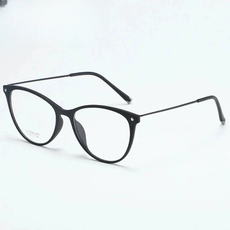 Women's Cat Eye Full Rim Titanium Prescription Glasses 882251 — view 5 | Rx Spectacle