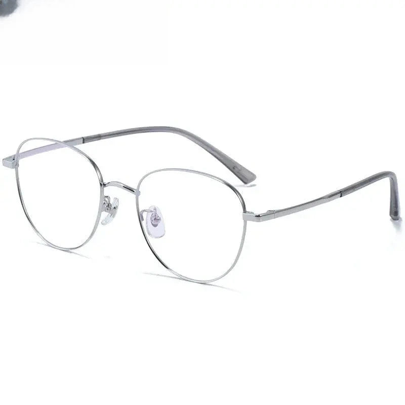 Women's Oval Full Rim Titanium Prescription Glasses 15154 — view 4 | Rx Spectacle