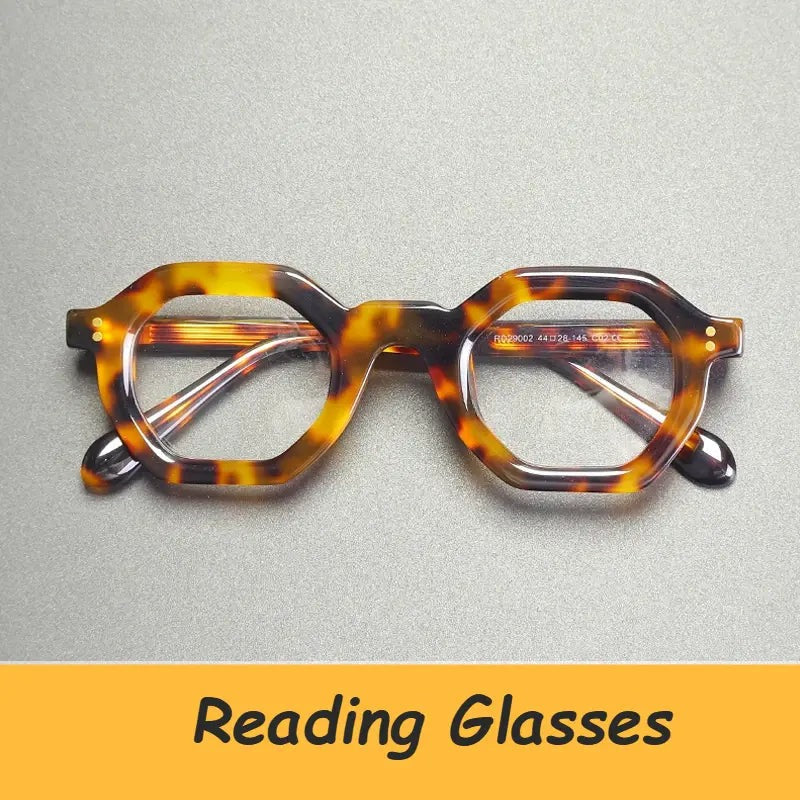 Unisex Oval Full Rim Acetate Flat Top Reading Glasses 29002 — view 1 | Rx Spectacle