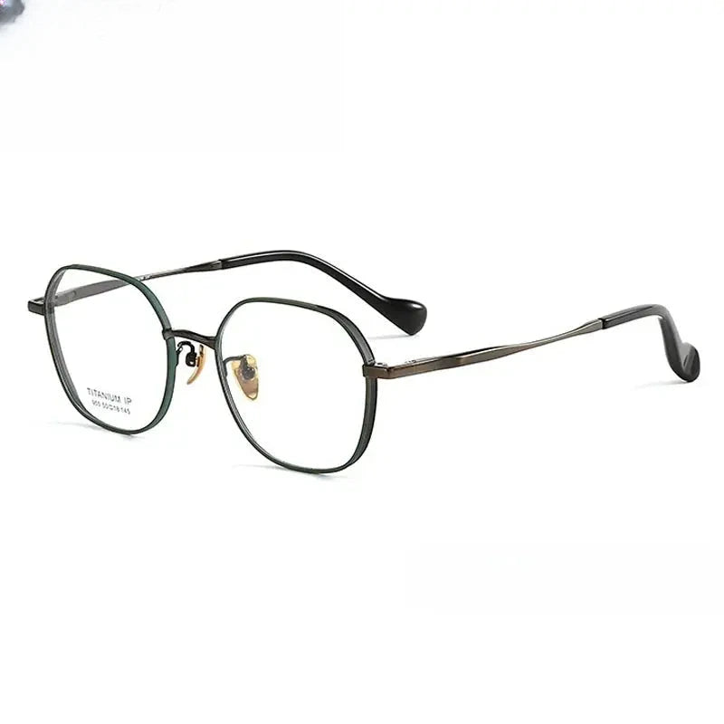 Women's Polygon Full Rim Titanium Prescription Glasses 396955 — view 3 | Rx Spectacle