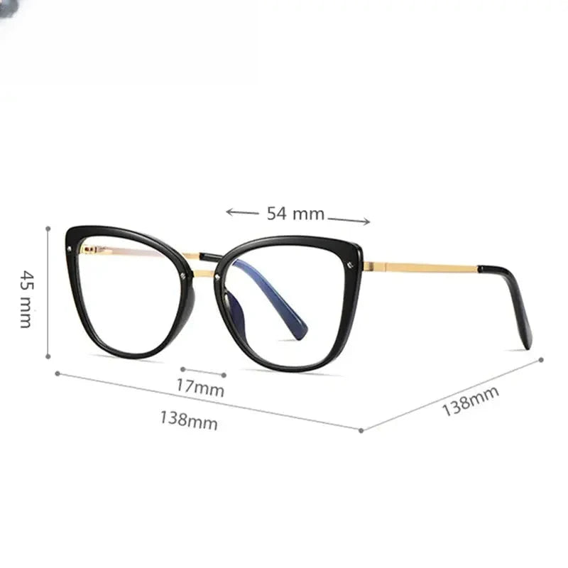 Women's Cat Eye Full Rim TR90 Prescription Glasses 882076 — view 2 | Rx Spectacle