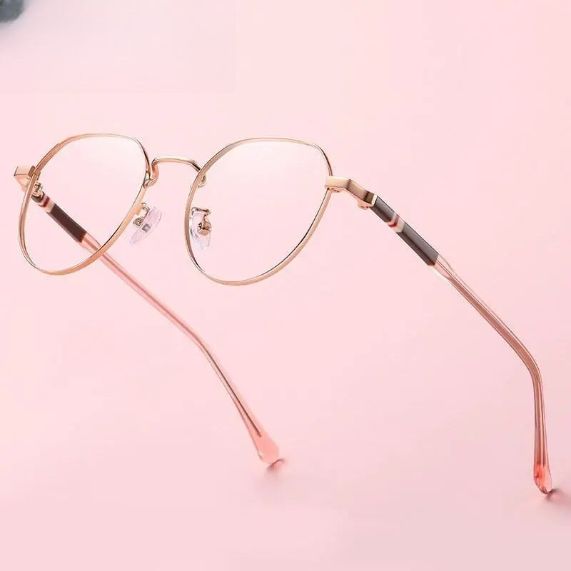 Unisex Round Full Rim Stainless Steel Prescription Glasses 1921 — view 4 | Rx Spectacle