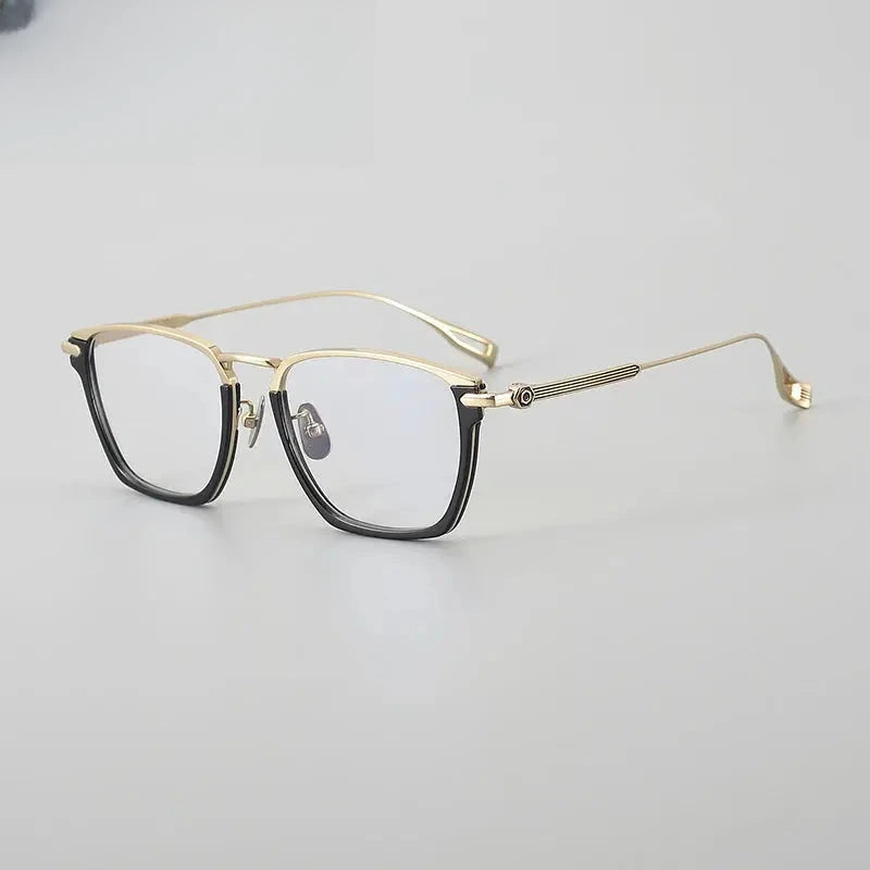 Unisex Polygon Full Rim Titanium Prescription Glasses 624015 — view 6 | Rx Spectacle