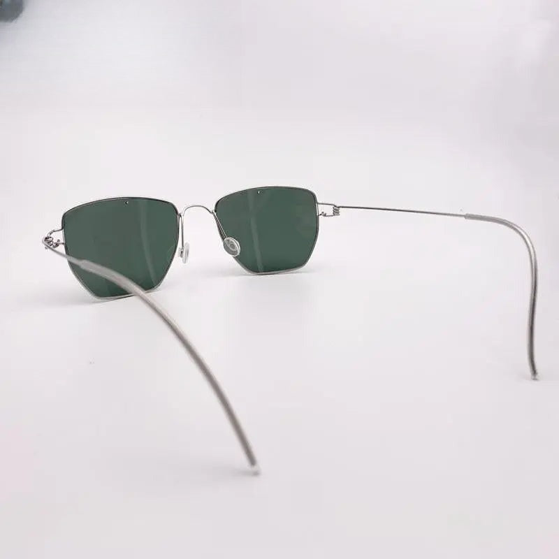 Men's Square Full Rim Stainless Steel Prescription Glasses Y049 — view 3 | Rx Spectacle