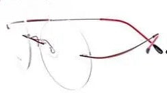 Unisex Round Rimless Titanium Prescription Glasses 9613 — view 6 | Rx Spectacle