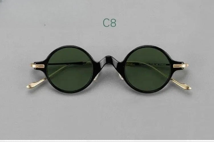 Unisex Round Full Rim Titanium Prescription Glasses 4128B — view 14 | Rx Spectacle