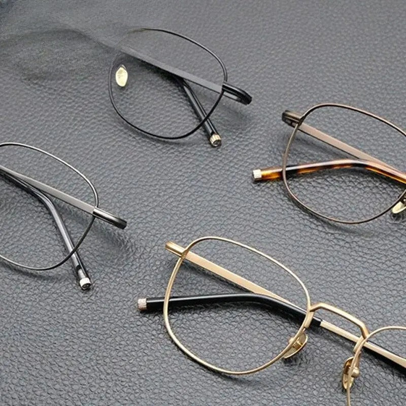 Unisex Square Full Rim Titanium Prescription Glasses Gxyj840 — view 9 | Rx Spectacle