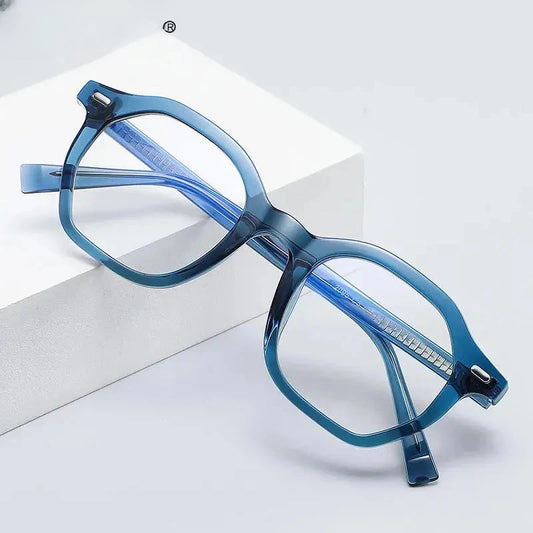 Women's Square Full Rim Titanium Reading Glasses 2095 — view 1 | Rx Spectacle