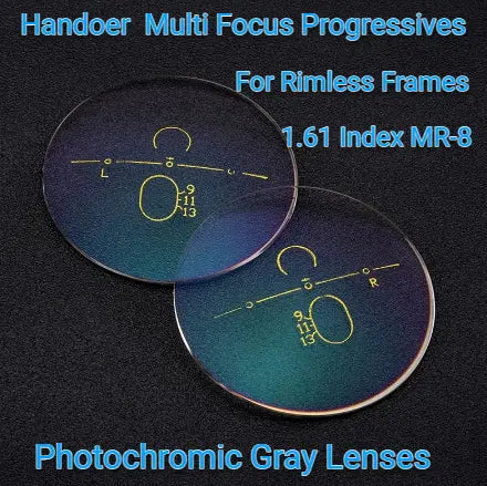 1.61 Index MR-8 Progressive Photochromic Gray Lenses — view 1 | Rx Spectacle