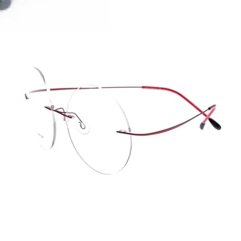 Unisex Round Rimless Titanium Prescription Glasses 259613 — view 4 | Rx Spectacle