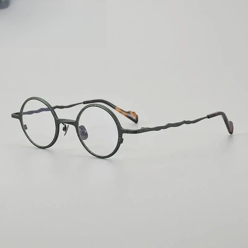 Women's Round Full Rim Titanium Prescription Glasses 296112 — view 6 | Rx Spectacle