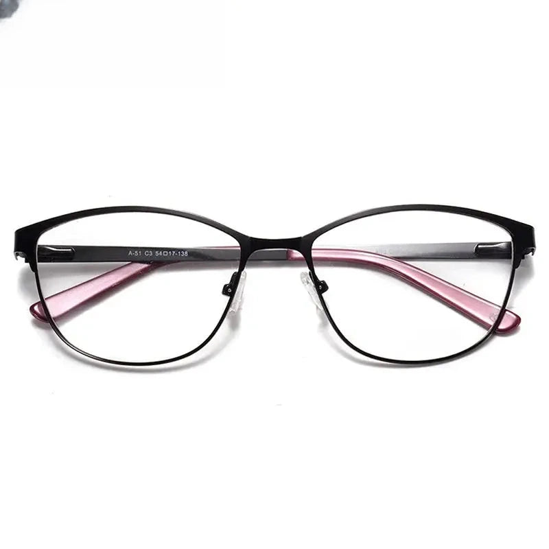 Women's Cat Eye Full Rim Alloy Prescription Glasses 41151 — view 1 | Rx Spectacle