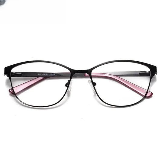 Women's Cat Eye Full Rim Alloy Prescription Glasses 41151 — view 1 | Rx Spectacle