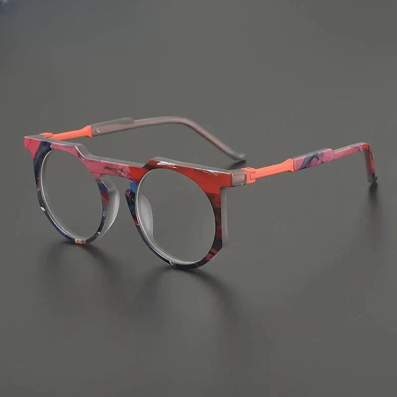 Unisex Browline Full Rim Acetate Prescription Glasses G9399 — view 4 | Rx Spectacle