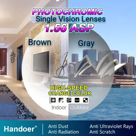 Single Vision 1.56 Index Photochromic Lenses — view 1 | Rx Spectacle