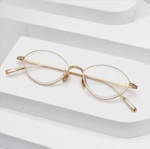 Unisex Oval Full Rim Titanium Prescription Glasses 770020 — view 1 | Rx Spectacle