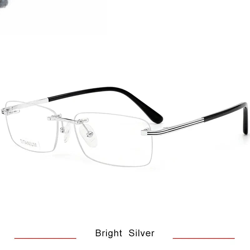 Women's Square Rimless Titanium Prescription Glasses 3887360 — view 3 | Rx Spectacle