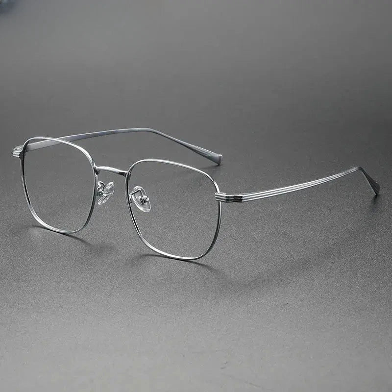 Unisex Square Full Rim Alloy Prescription Glasses 19013 — view 9 | Rx Spectacle