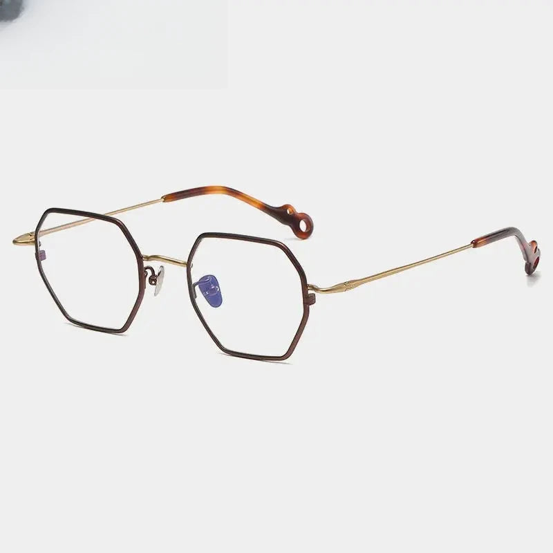 Unisex Square Full Rim Titanium Prescription Glasses 35961 — view 3 | Rx Spectacle