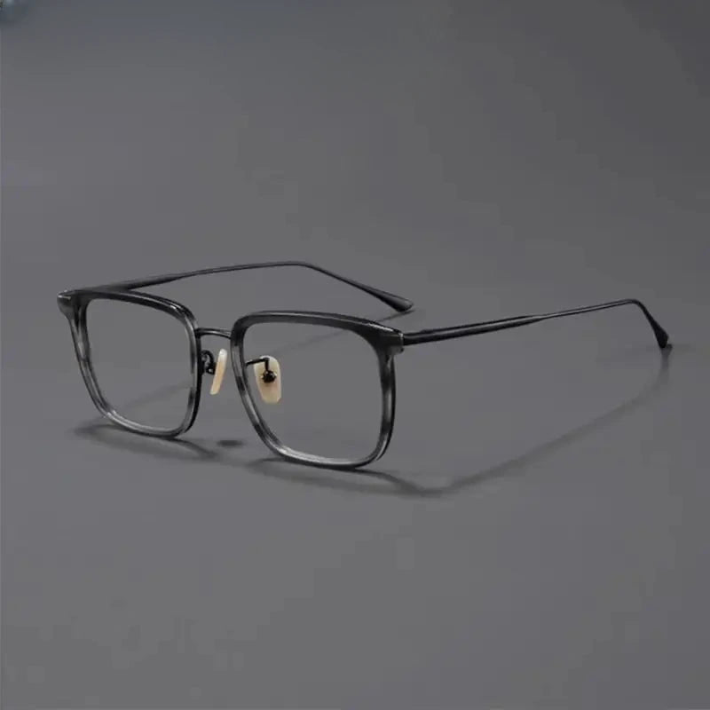 Unisex Square Full Rim Titanium Prescription Glasses 90194 — view 5 | Rx Spectacle