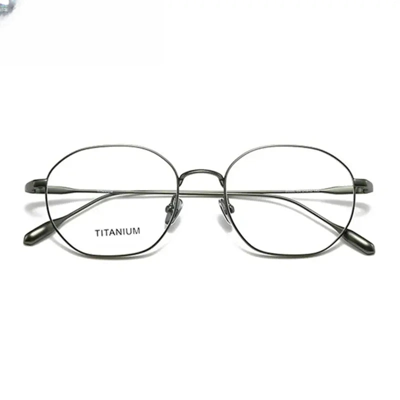 Women's Polygon Full Rim Titanium Prescription Glasses 403035 — view 5 | Rx Spectacle