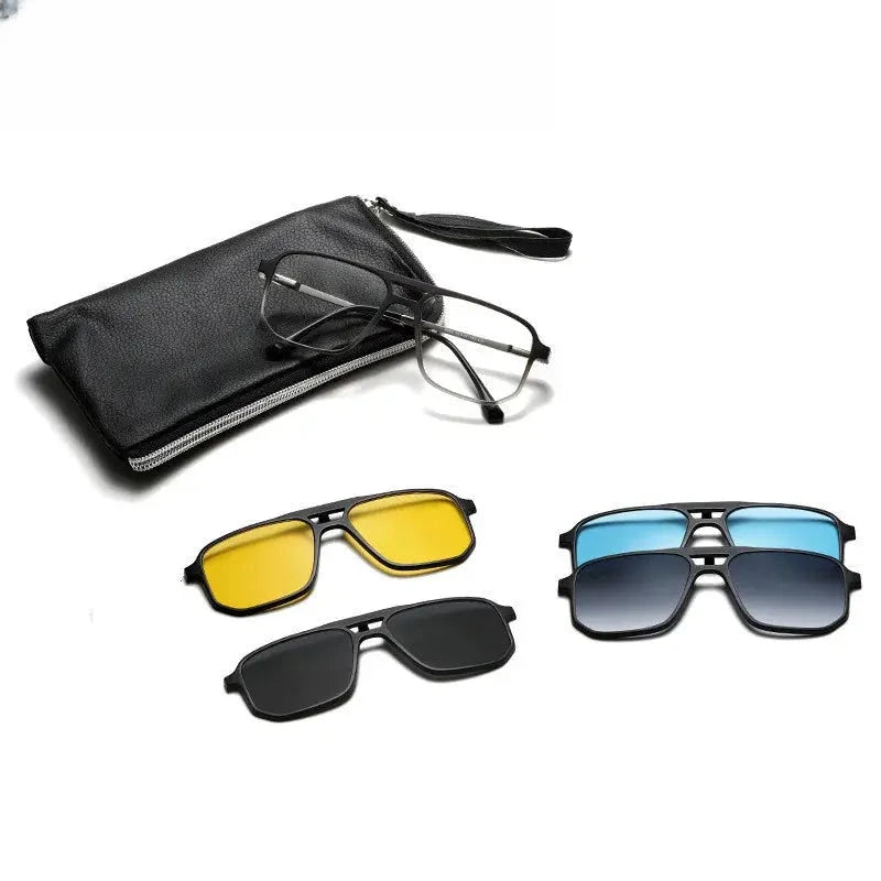 Unisex Square Full Rim Alloy Prescription Glasses 60824 — view 8 | Rx Spectacle