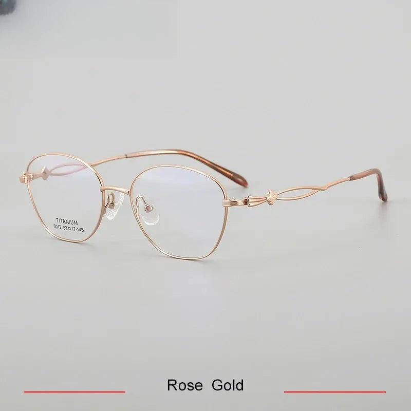 Unisex Polygon Full Rim Titanium Prescription Glasses 33012 — view 3 | Rx Spectacle