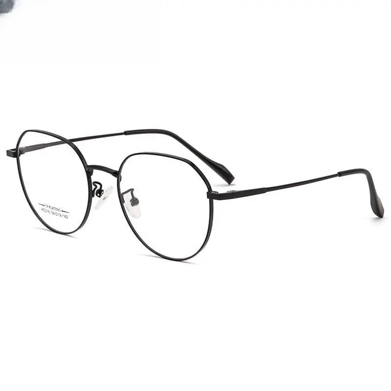 Unisex Round Full Rim Stainless Steel Prescription Glasses Ac016 — view 5 | Rx Spectacle