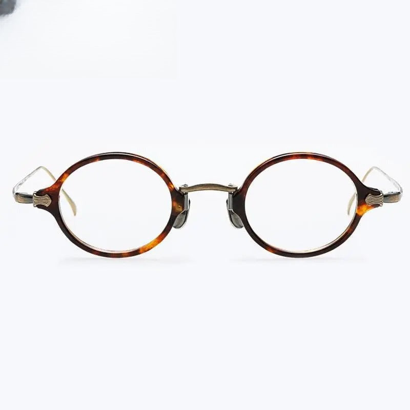 Unisex Round Full Rim Titanium Prescription Glasses Gxyj969 — view 2 | Rx Spectacle