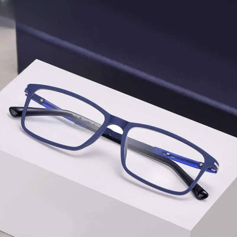 Men's Square Full Rim TR90 Prescription Glasses 9164 — view 10 | Rx Spectacle