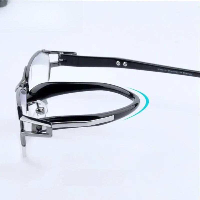Men's Irregular Rimless Prescription Glasses 1141 — view 5 | Rx Spectacle