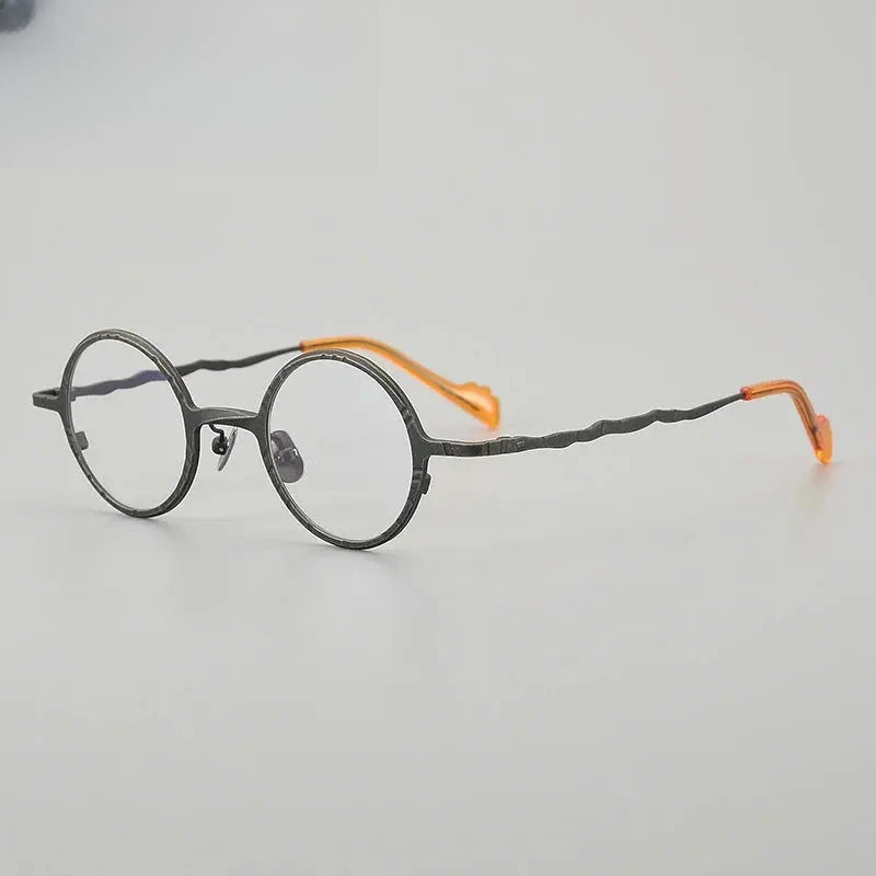 Women's Round Full Rim Titanium Prescription Glasses 296112 — view 5 | Rx Spectacle