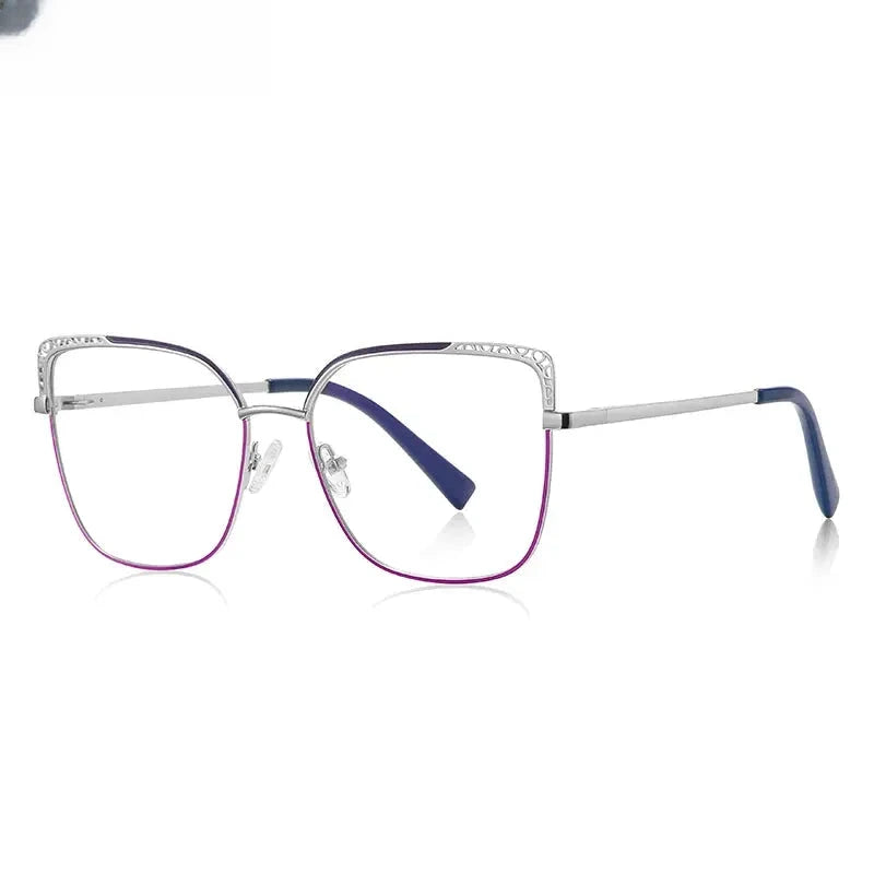 Women's Square Full Rim Alloy Reading Glasses 3114 — view 9 | Rx Spectacle