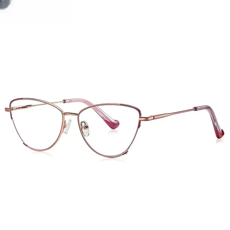 Women's Cat Eye Full Rim Titanium Reading Glasses 3030 — view 9 | Rx Spectacle