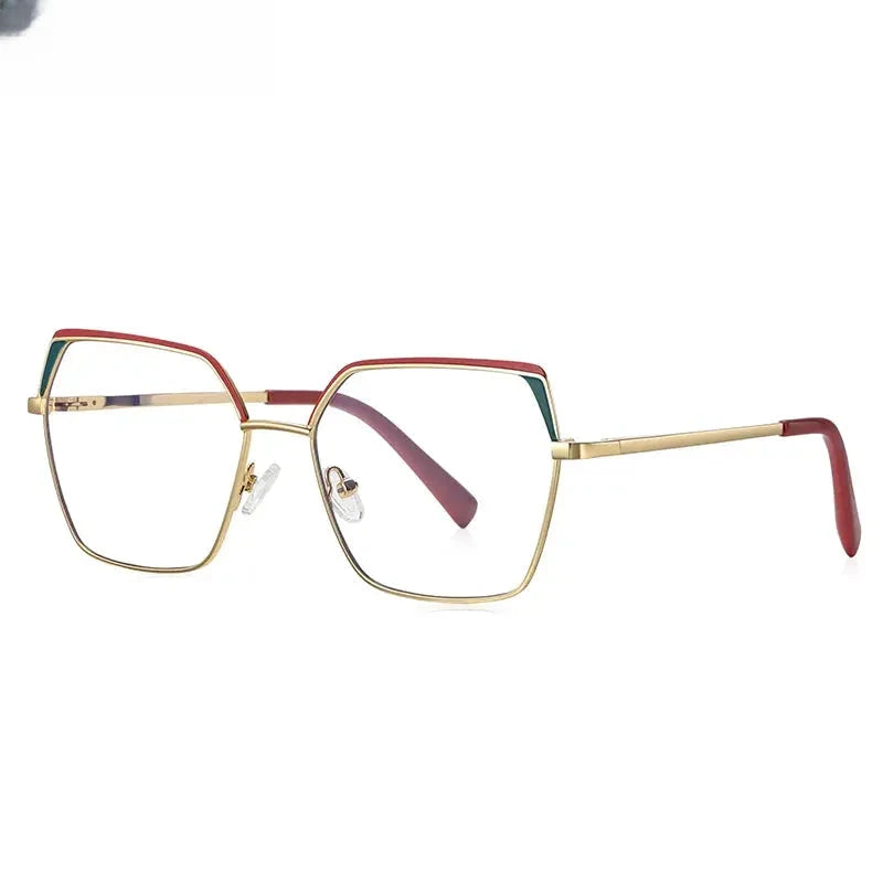 Women's Square Full Rim Alloy Reading Glasses 3102 — view 9 | Rx Spectacle