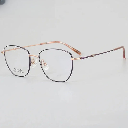 Women's Cat Eye Full Rim Titanium Prescription Glasses 443007 — view 1 | Rx Spectacle