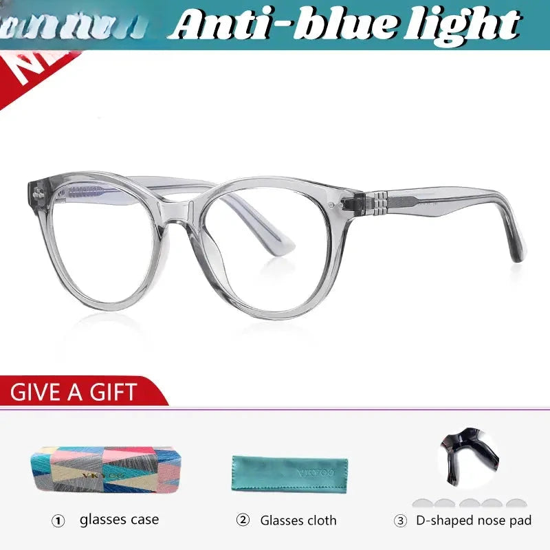 Unisex Round Full Rim Titanium Reading Glasses 622231 — view 3 | Rx Spectacle