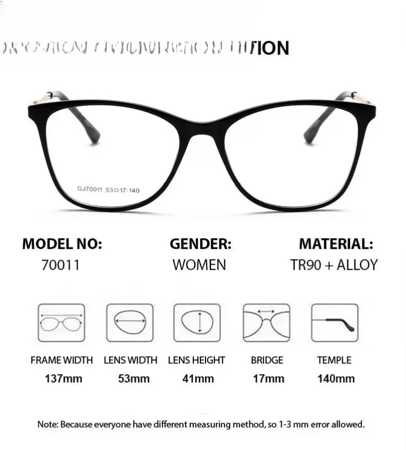 Women's Cat Eye Full Rim TR90 Prescription Glasses 670011 — view 2 | Rx Spectacle